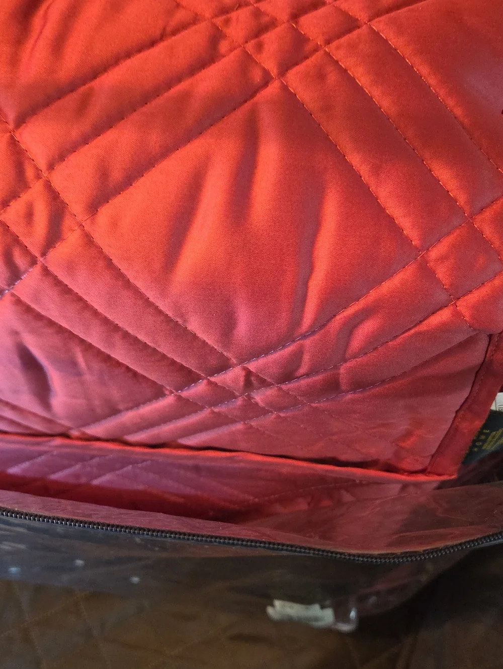 Vintage Ralph Lauren Home 'Anne Marie' King Size Damask Red Quilt